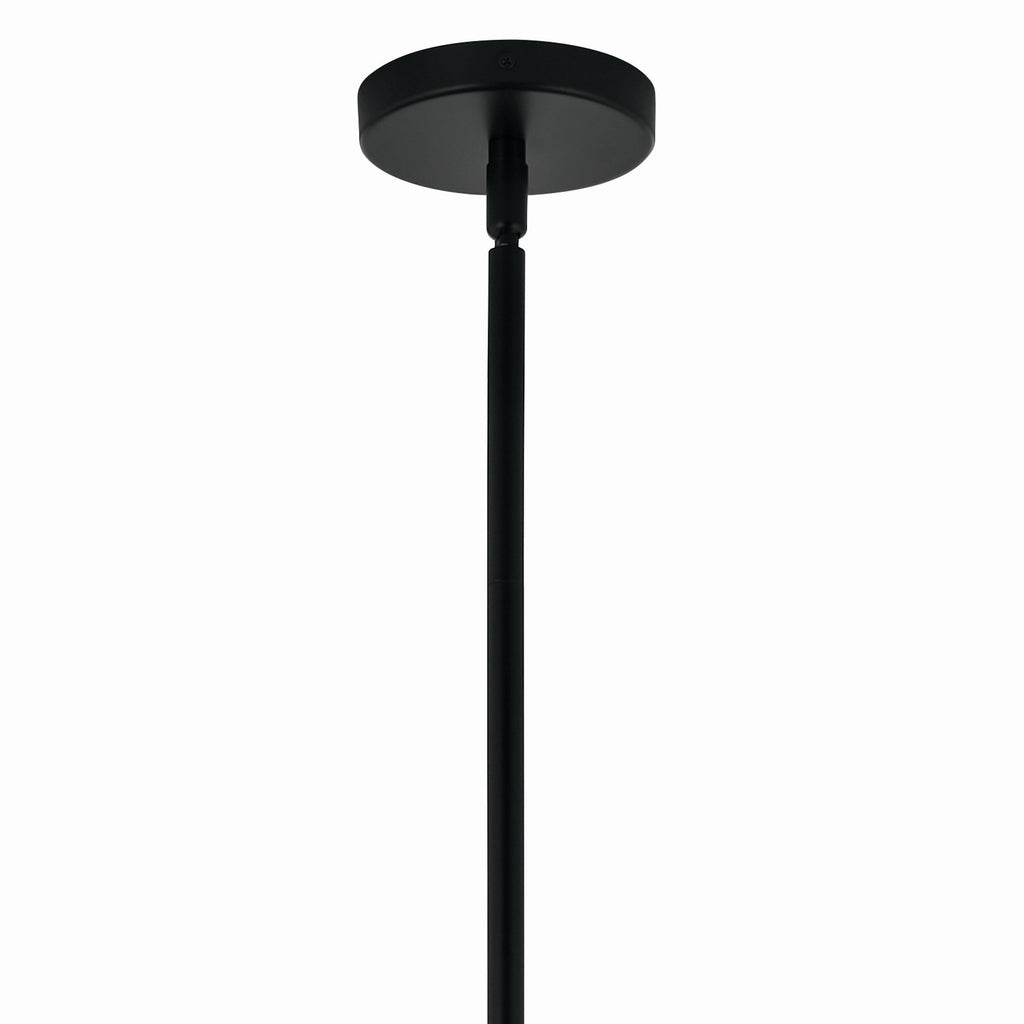 KICHLER 52702BKCLR Silvarious 38 Inch 16 Light Convertible Chandelier With Clear Glass In Black