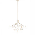 KICHLER 52702CPZ Silvarious 38 Inch 16 Light Convertible Chandelier With Clear Crackled Glass In Champagne Bronze