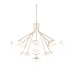 KICHLER 52702CPZ Silvarious 38 Inch 16 Light Convertible Chandelier With Clear Crackled Glass In Champagne Bronze