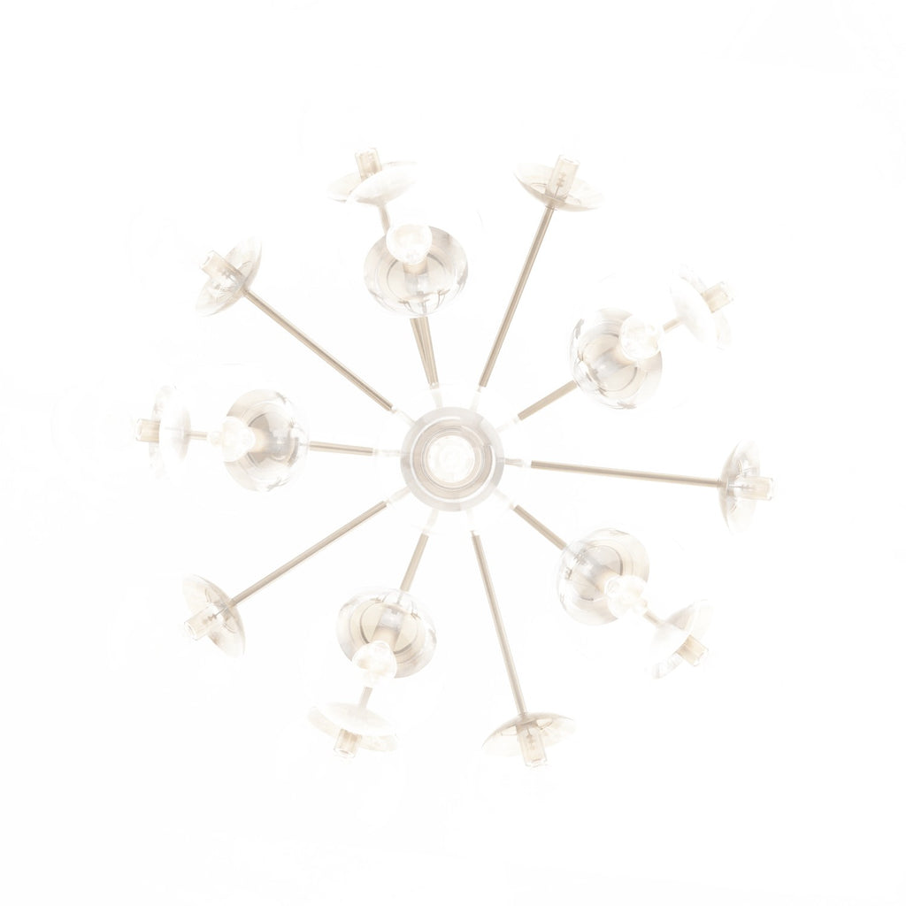 KICHLER 52702CPZCLR Silvarious 38 Inch 16 Light Convertible Chandelier With Clear Glass In Champagne Bronze