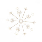 KICHLER 52702CPZCLR Silvarious 38 Inch 16 Light Convertible Chandelier With Clear Glass In Champagne Bronze