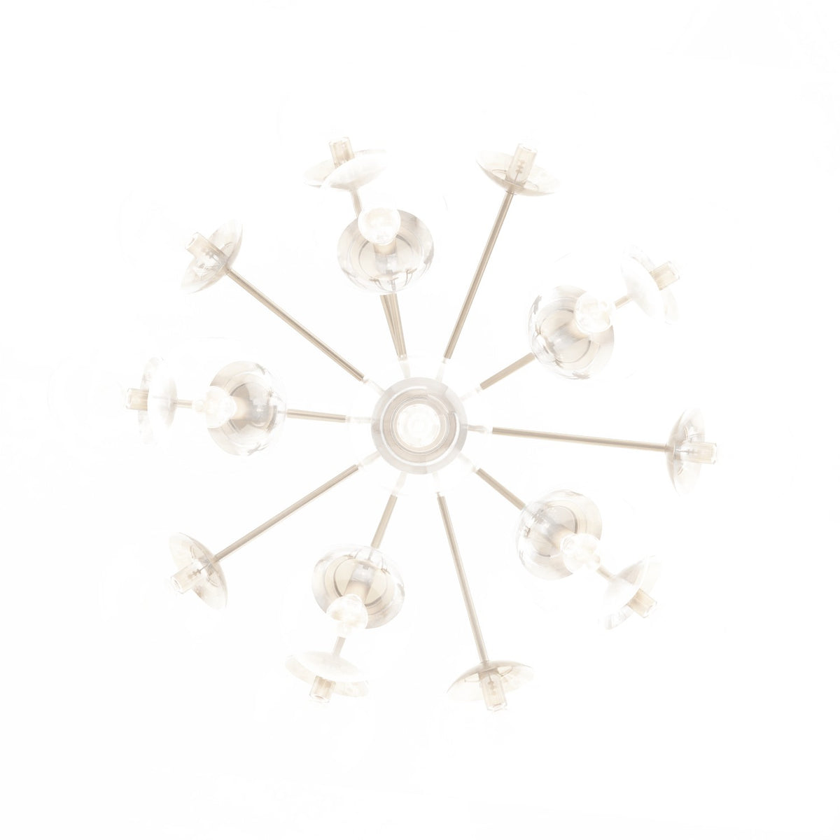 KICHLER 52702CPZCLR Silvarious 38 Inch 16 Light Convertible Chandelier With Clear Glass In Champagne Bronze
