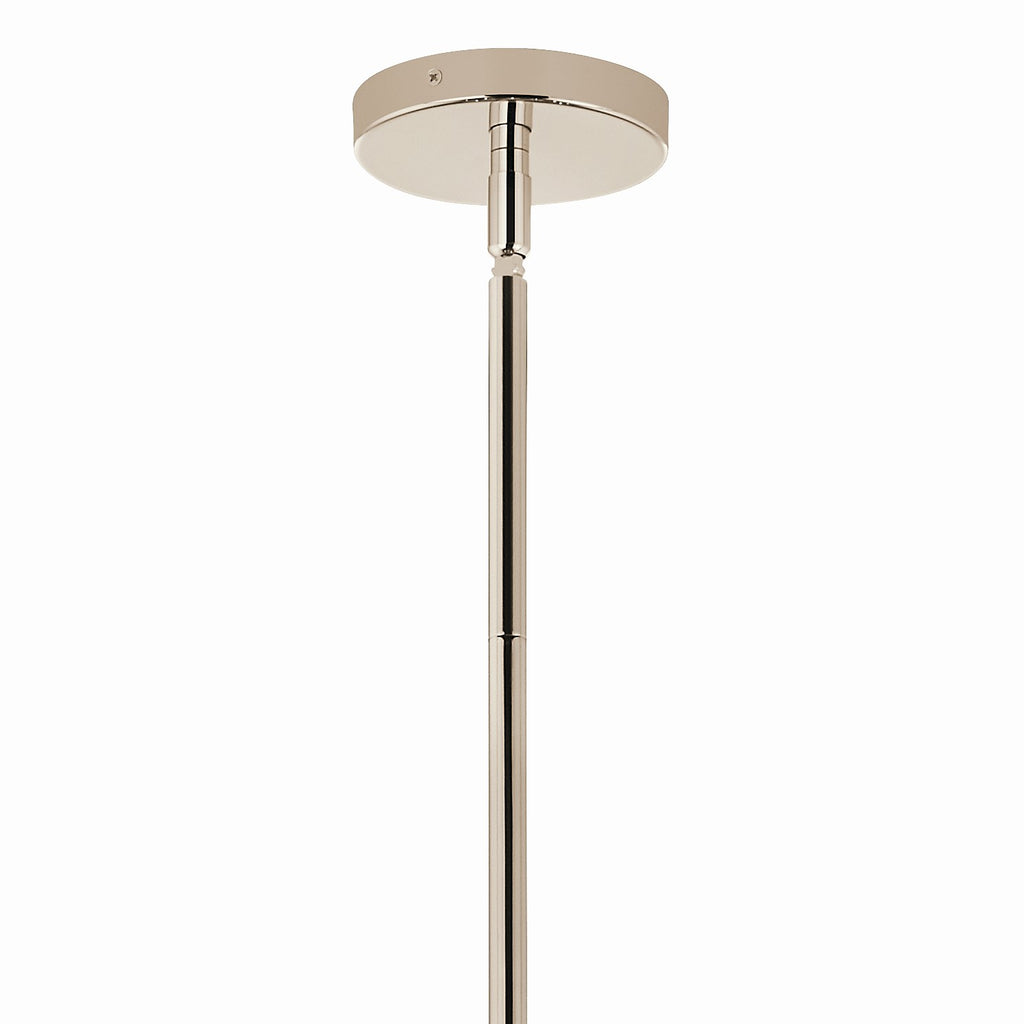 KICHLER 52702PNCLR Silvarious 38 Inch 16 Light Convertible Chandelier With Clear Glass In Polished Nickel