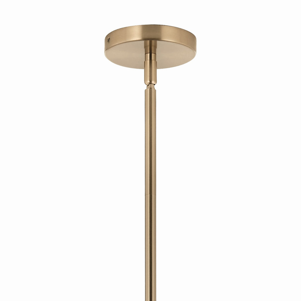 KICHLER 52703CPZ Silvarious 48 Inch 12 Light Linear Convertible Chandelier With Clear Crackled Glass In Champagne Bronze
