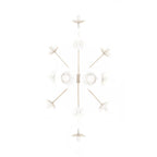 KICHLER 52703CPZ Silvarious 48 Inch 12 Light Linear Convertible Chandelier With Clear Crackled Glass In Champagne Bronze