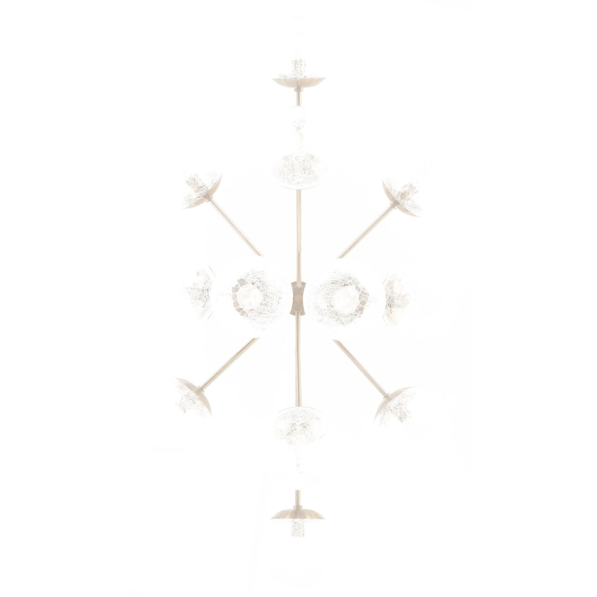 KICHLER 52703CPZ Silvarious 48 Inch 12 Light Linear Convertible Chandelier With Clear Crackled Glass In Champagne Bronze