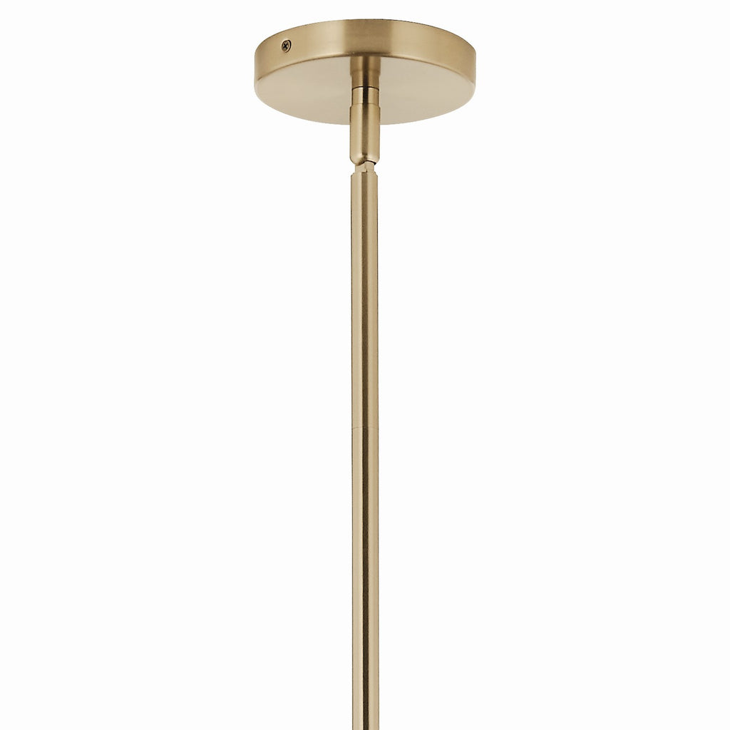 KICHLER 52703CPZCLR Silvarious 48 Inch 12 Light Linear Convertible Chandelier With Clear Glass In Champagne Bronze