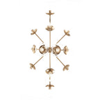 KICHLER 52703CPZCLR Silvarious 48 Inch 12 Light Linear Convertible Chandelier With Clear Glass In Champagne Bronze