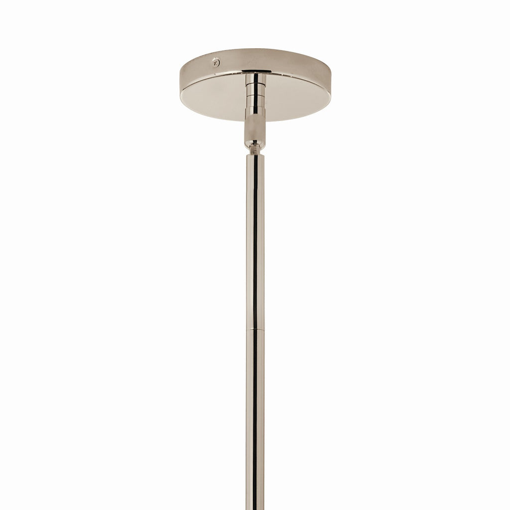 KICHLER 52703PN Silvarious 48 Inch 12 Light Linear Convertible Chandelier With Clear Crackled Glass In Polished Nickel
