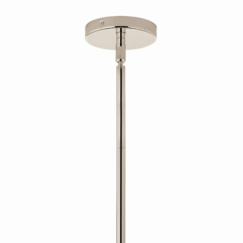 KICHLER 52703PNCLR Silvarious 48 Inch 12 Light Linear Convertible Chandelier With Clear Glass In Polished Nickel
