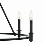 KICHLER 52705BK Carrick 32.25 Inch 6 Light Chandelier In Black