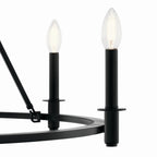 KICHLER 52705BK Carrick 32.25 Inch 6 Light Chandelier In Black