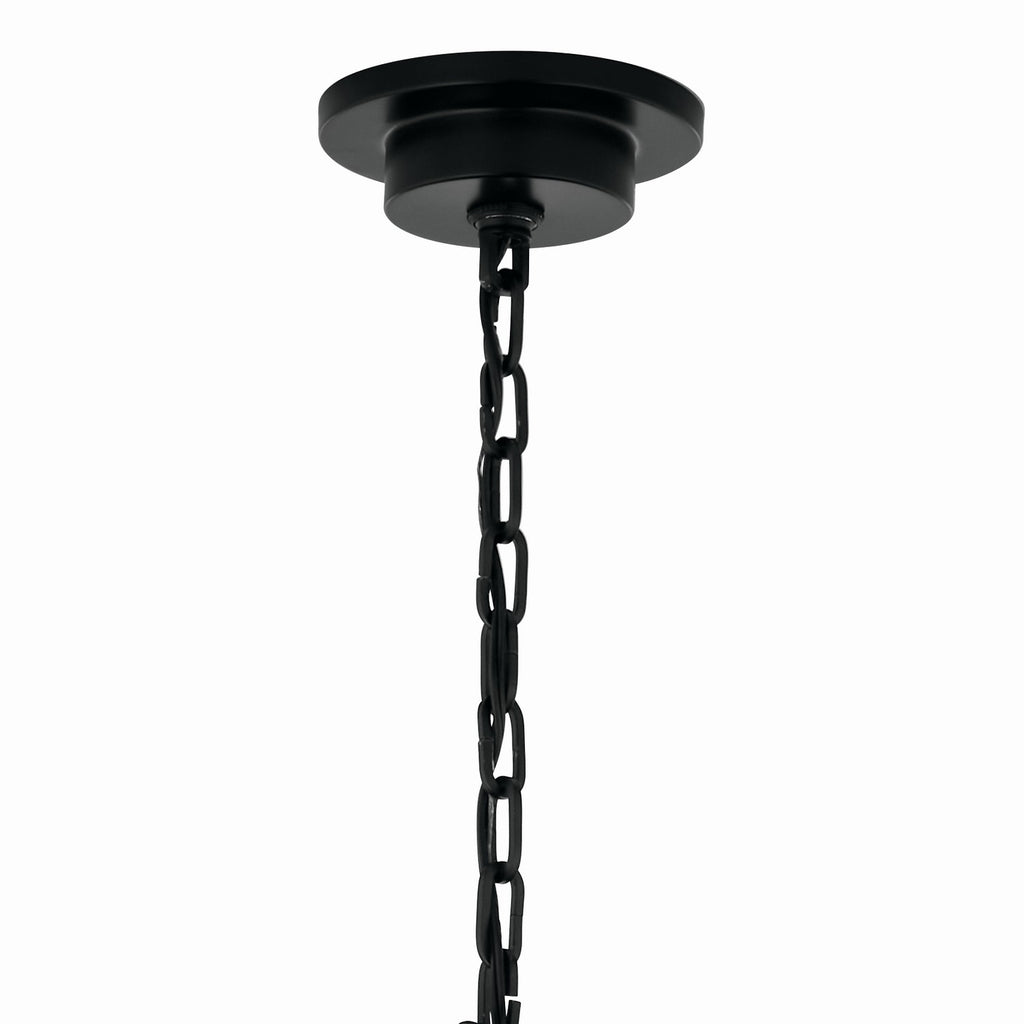 KICHLER 52705BK Carrick 32.25 Inch 6 Light Chandelier In Black