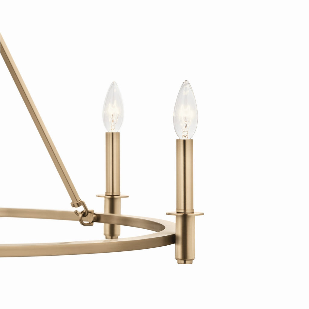 KICHLER 52705CPZ Carrick 32.25 Inch 6 Light Chandelier In Champagne Bronze