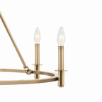 KICHLER 52705CPZ Carrick 32.25 Inch 6 Light Chandelier In Champagne Bronze