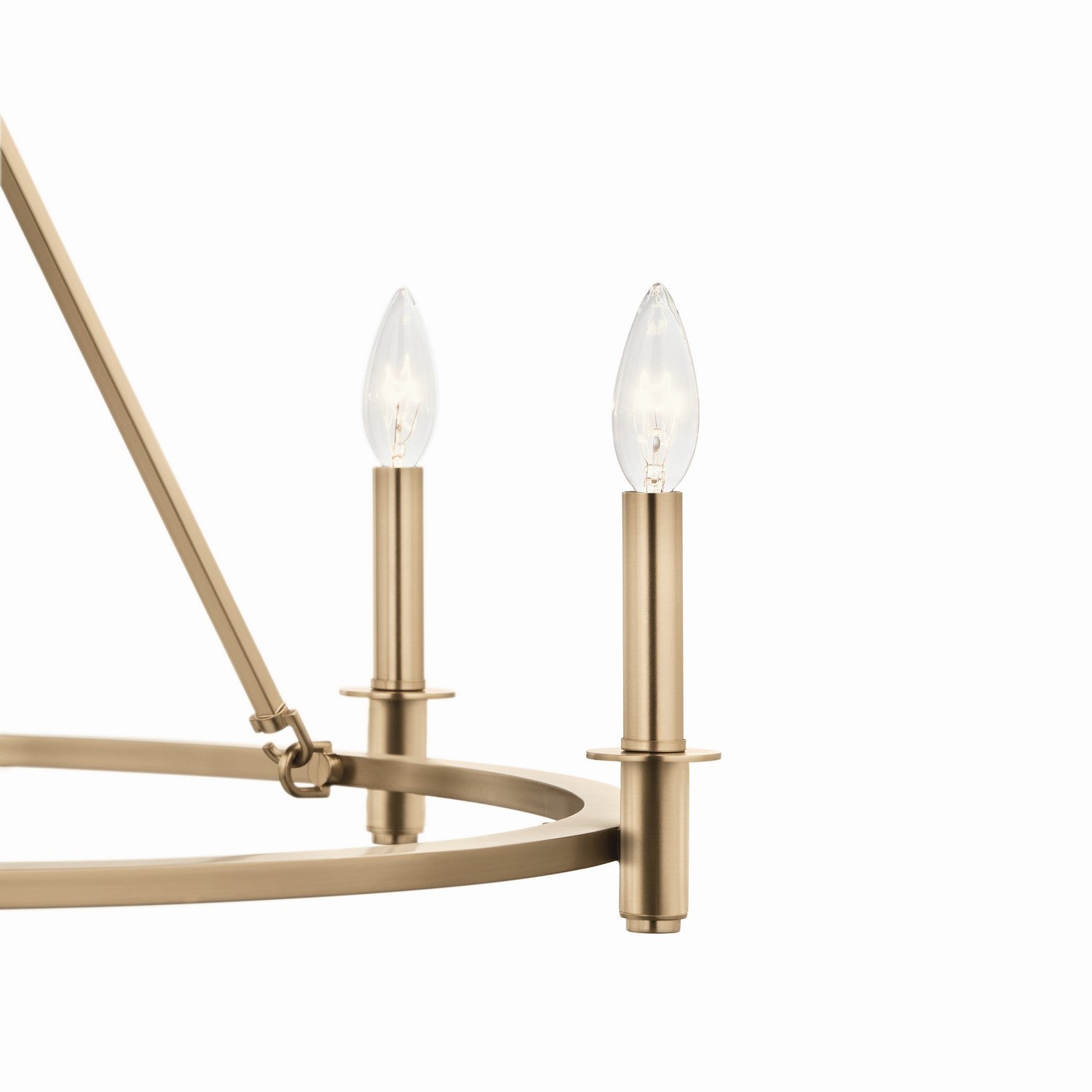 KICHLER 52705CPZ Carrick 32.25 Inch 6 Light Chandelier In Champagne Bronze