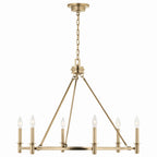 KICHLER 52705CPZ Carrick 32.25 Inch 6 Light Chandelier In Champagne Bronze