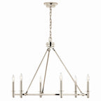 KICHLER 52705PN Carrick 32.25 Inch 6 Light Chandelier In Polished Nickel