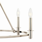 KICHLER 52705PN Carrick 32.25 Inch 6 Light Chandelier In Polished Nickel