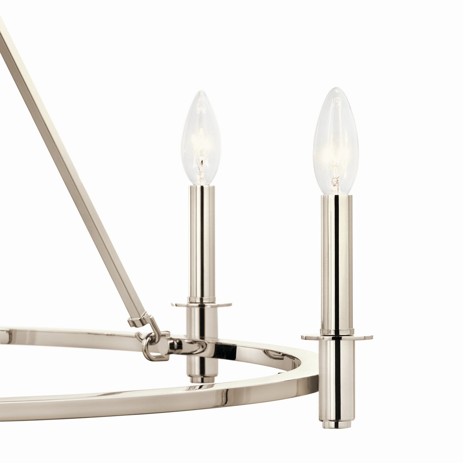 KICHLER 52705PN Carrick 32.25 Inch 6 Light Chandelier In Polished Nickel