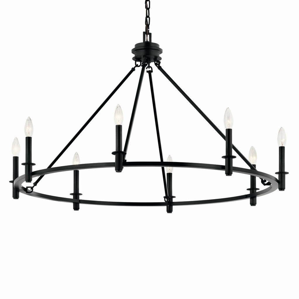 KICHLER 52706BK Carrick 40.75 Inch 8 Light Chandelier In Black