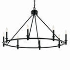 KICHLER 52706BK Carrick 40.75 Inch 8 Light Chandelier In Black