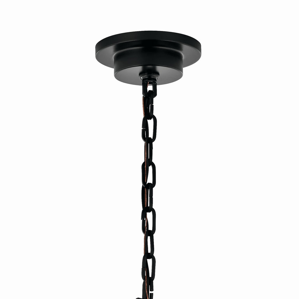 KICHLER 52706BK Carrick 40.75 Inch 8 Light Chandelier In Black