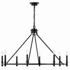 KICHLER 52706BK Carrick 40.75 Inch 8 Light Chandelier In Black