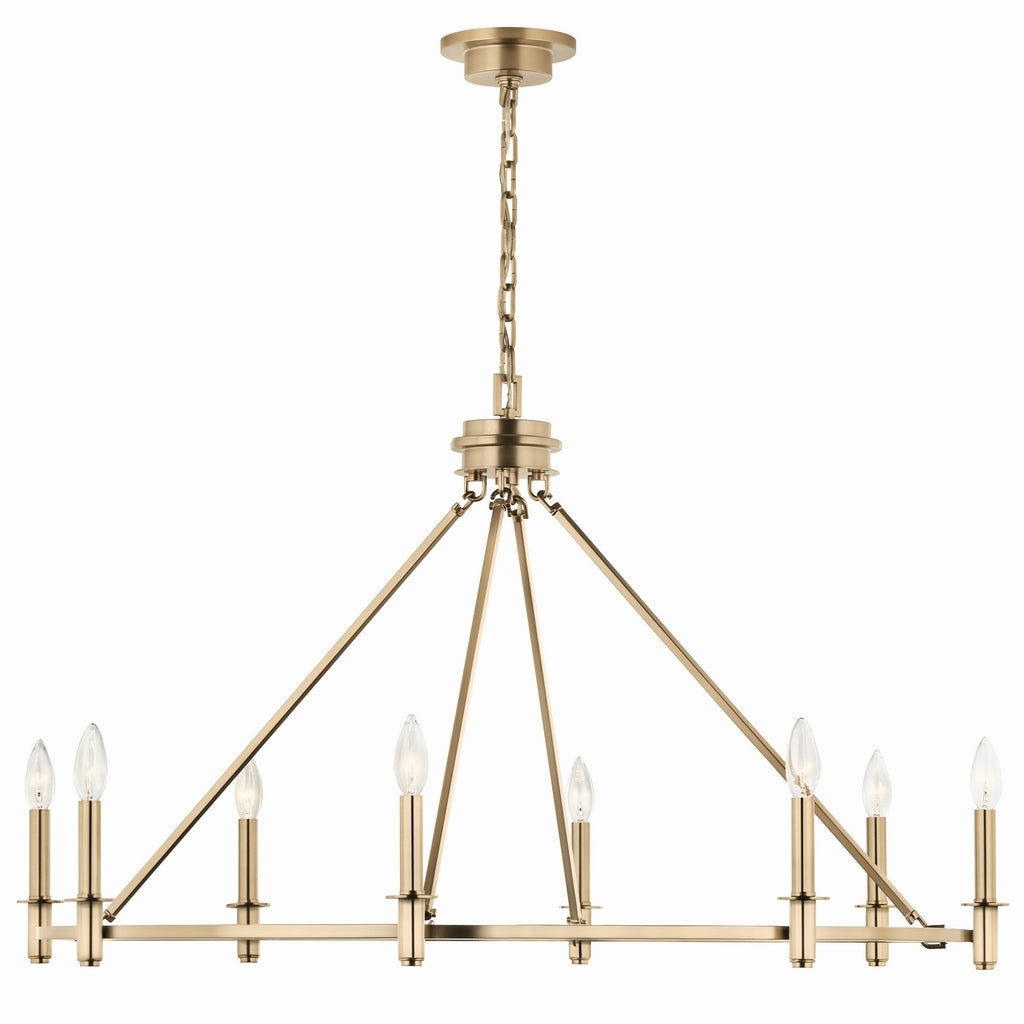 KICHLER 52706CPZ Carrick 40.75 Inch 8 Light Chandelier In Champagne Bronze
