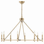 KICHLER 52706CPZ Carrick 40.75 Inch 8 Light Chandelier In Champagne Bronze