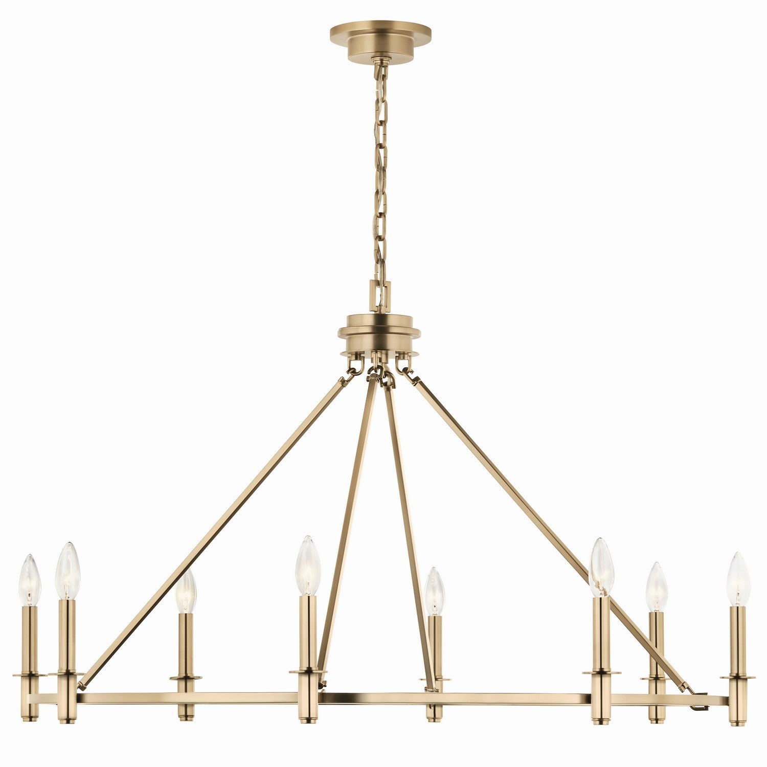KICHLER 52706CPZ Carrick 40.75 Inch 8 Light Chandelier In Champagne Bronze