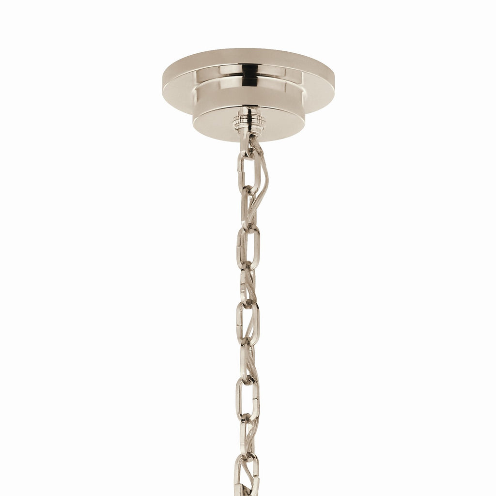 KICHLER 52706PN Carrick 40.75 Inch 8 Light Chandelier In Polished Nickel