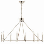 KICHLER 52706PN Carrick 40.75 Inch 8 Light Chandelier In Polished Nickel