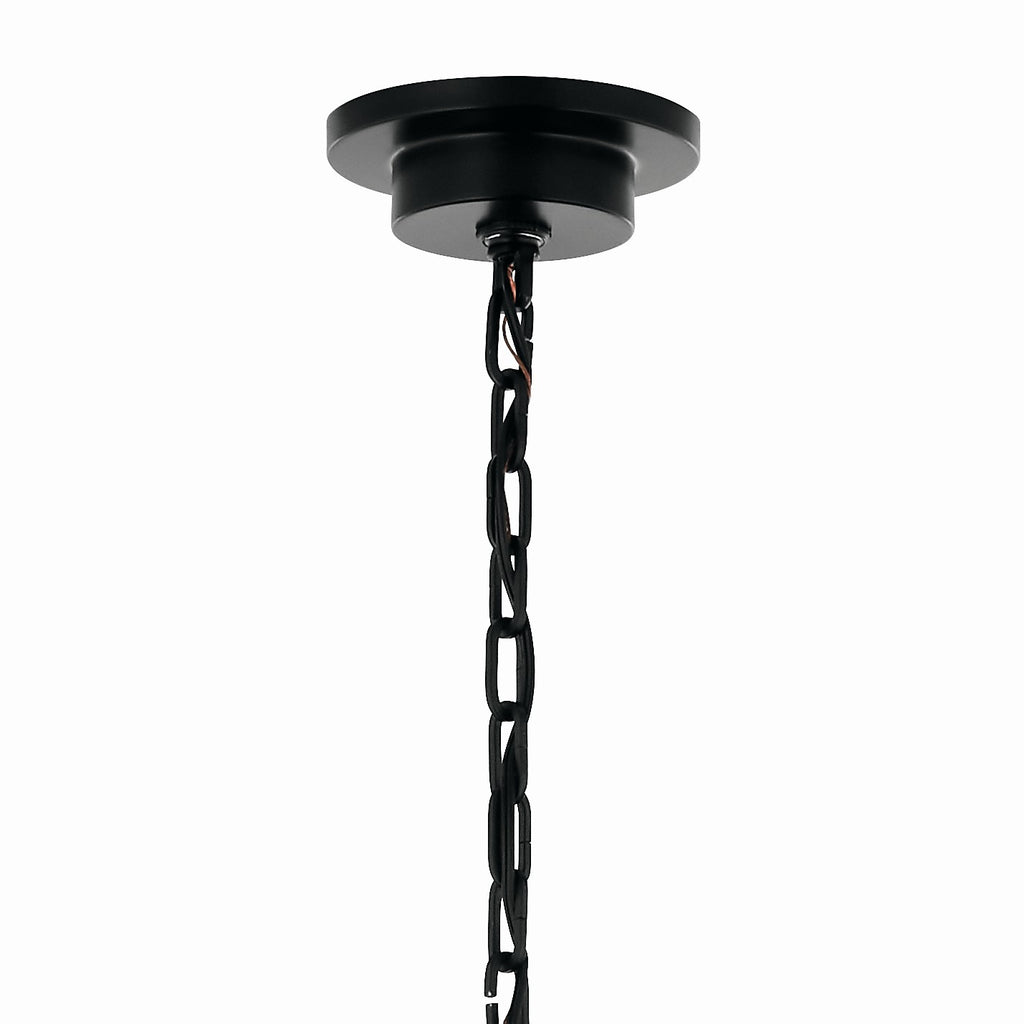 KICHLER 52707BK Carrick 54.25 Inch 10 Light Chandelier In Black