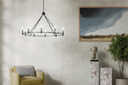 KICHLER 52707BK Carrick 54.25 Inch 10 Light Chandelier In Black