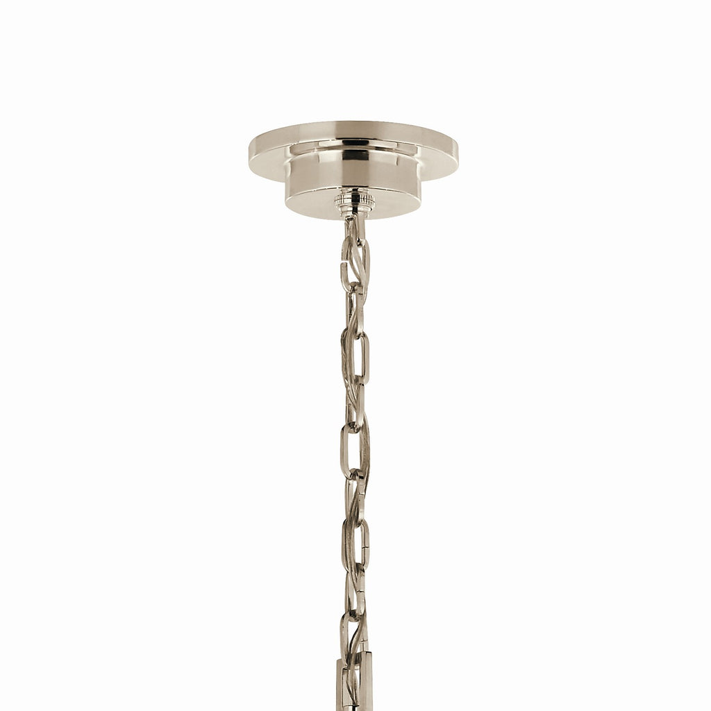 KICHLER 52707PN Carrick 54.25 Inch 10 Light Chandelier In Polished Nickel