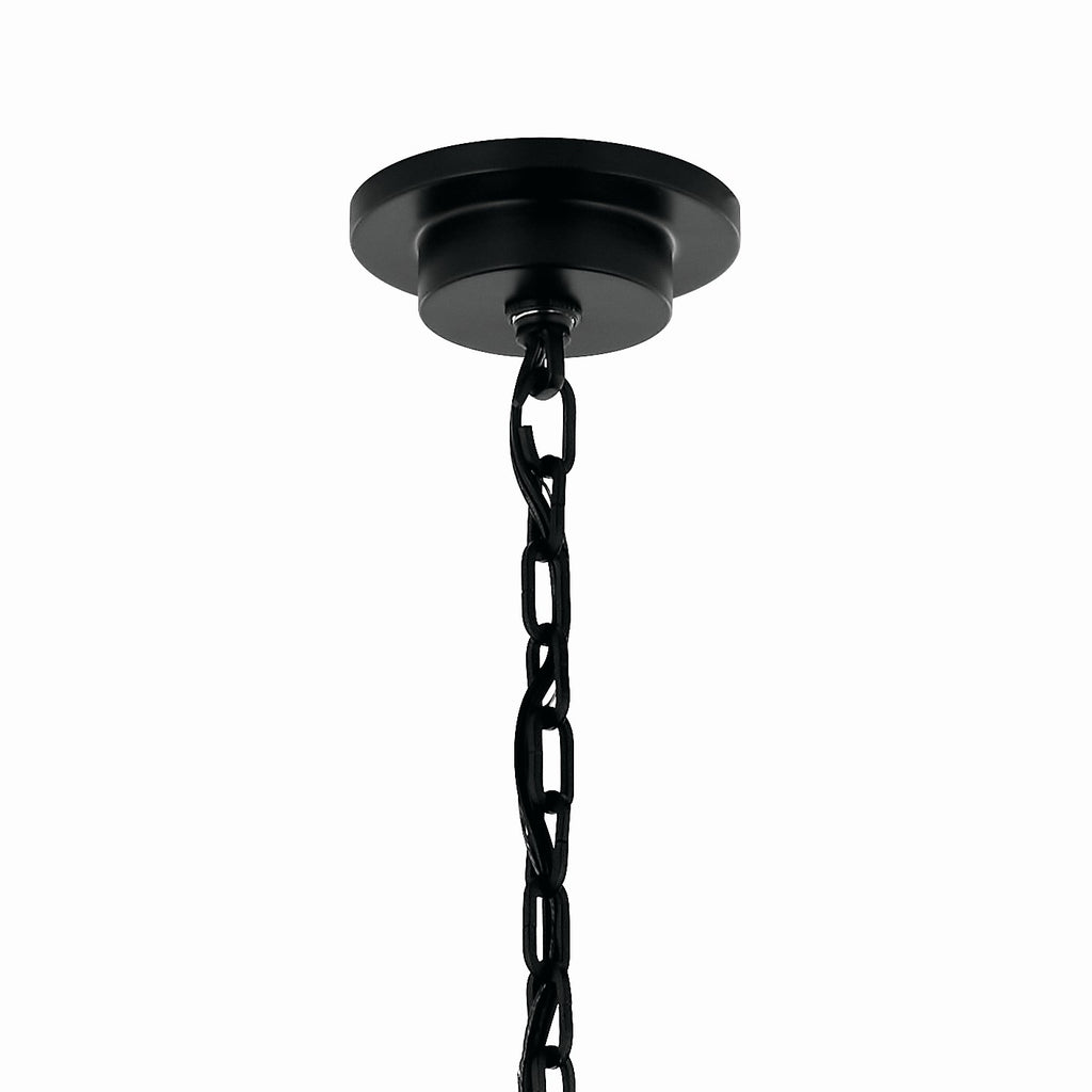 KICHLER 52708BK Carrick 54.25 Inch 18 Light 2-Tier Chandelier In Black