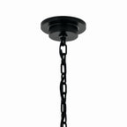 KICHLER 52708BK Carrick 54.25 Inch 18 Light 2-Tier Chandelier In Black