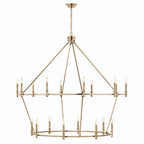 KICHLER 52708CPZ Carrick 54.25 Inch 18 Light 2-Tier Chandelier In Champagne Bronze