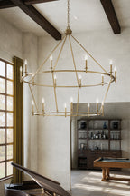 KICHLER 52708CPZ Carrick 54.25 Inch 18 Light 2-Tier Chandelier In Champagne Bronze