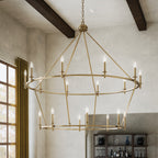 KICHLER 52708CPZ Carrick 54.25 Inch 18 Light 2-Tier Chandelier In Champagne Bronze