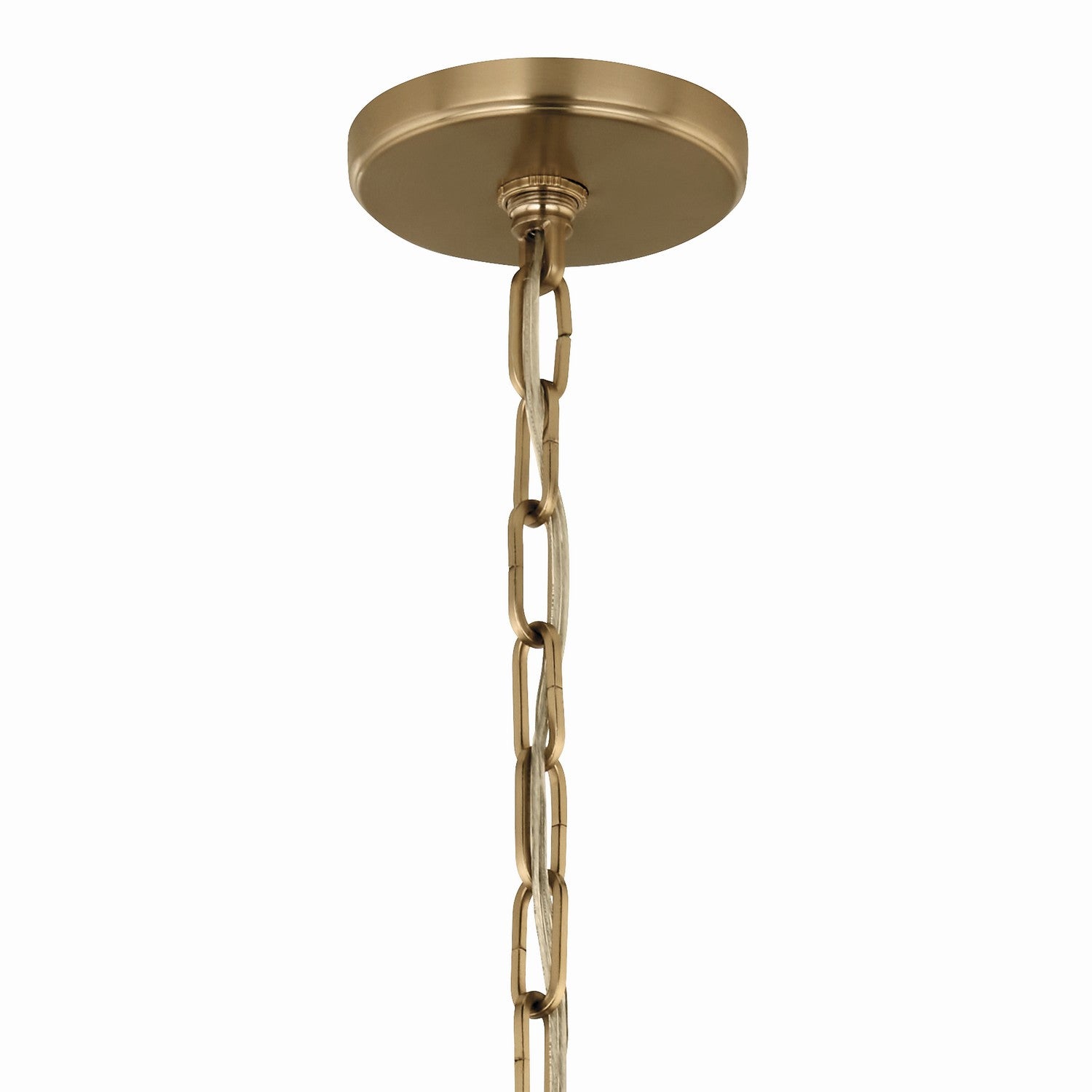 KICHLER 52710BK Etcher 13 Inch 1 Light Pendant With Etched Painted White Glass Diffuser In Black And Champagne Bronze