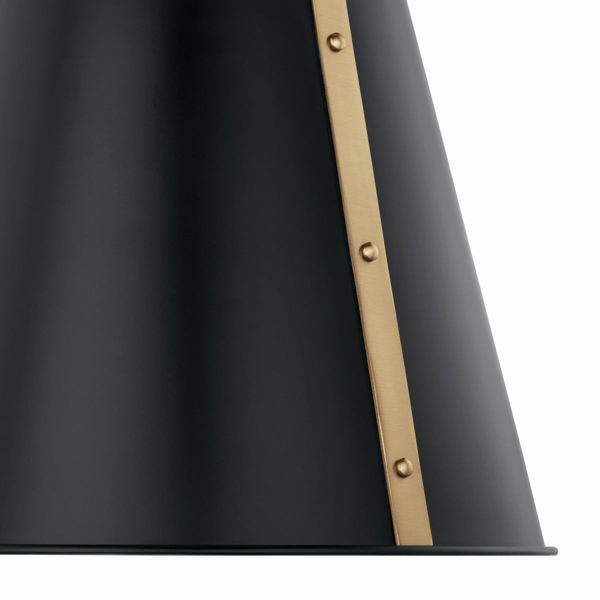 KICHLER 52710BK Etcher 13 Inch 1 Light Pendant With Etched Painted White Glass Diffuser In Black And Champagne Bronze