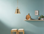 KICHLER 52710CPZ Etcher 13 Inch 1 Light Pendant With Etched Painted White Glass Diffuser In Champagne Bronze