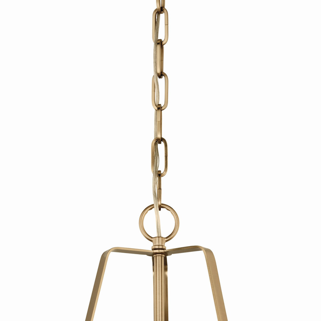 KICHLER 52710WH Etcher 13 Inch 1 Light Pendant With Etched Painted White Glass Diffuser In White And Champagne Bronze