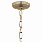 KICHLER 52711CPZ Etcher 18 Inch 2 Light Pendant With Etched Painted White Glass Diffuser In Champagne Bronze