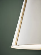 KICHLER 52711WH Etcher 18 Inch 2 Light Pendant With Etched Painted White Glass Diffuser In White And Champagne Bronze