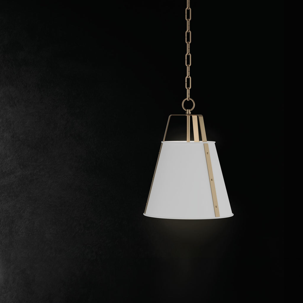 KICHLER 52711WH Etcher 18 Inch 2 Light Pendant With Etched Painted White Glass Diffuser In White And Champagne Bronze