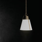 KICHLER 52711WH Etcher 18 Inch 2 Light Pendant With Etched Painted White Glass Diffuser In White And Champagne Bronze