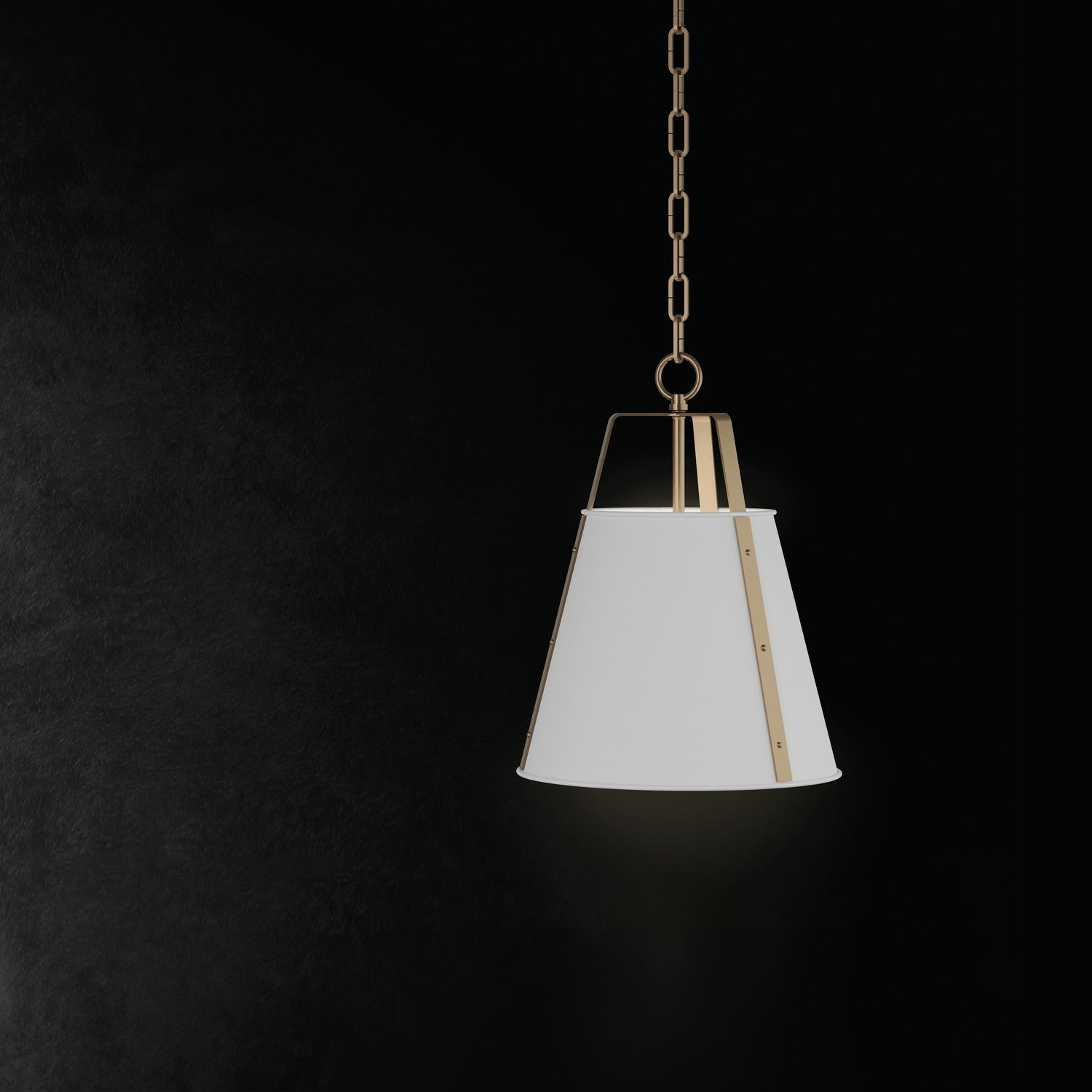 KICHLER 52711WH Etcher 18 Inch 2 Light Pendant With Etched Painted White Glass Diffuser In White And Champagne Bronze